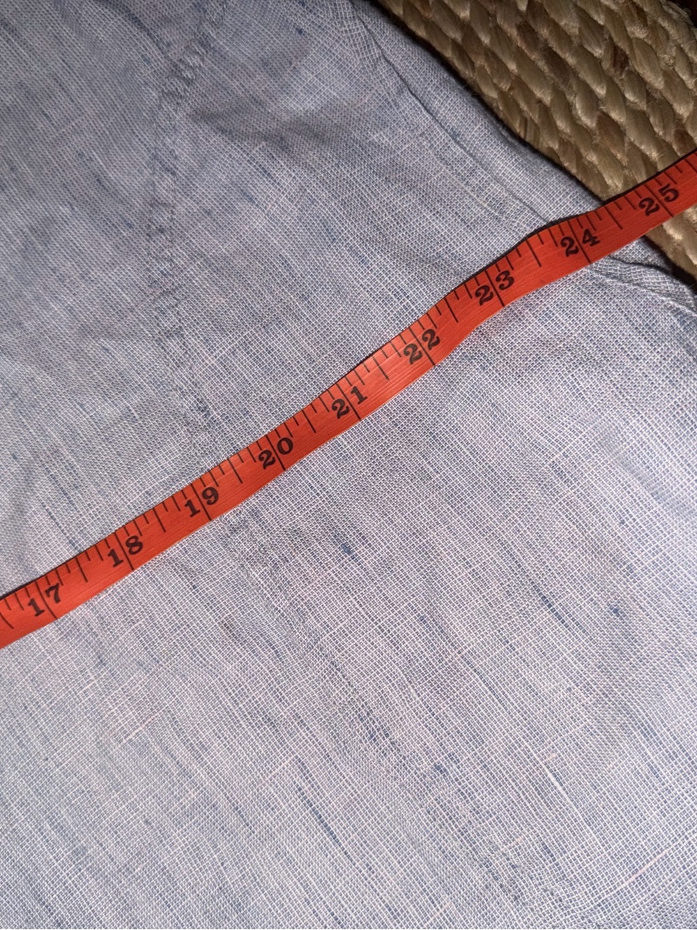 Rare flax maxi linen dress light blue summer fall pocket casual vtg coastal $200 - Picture 12 of 14